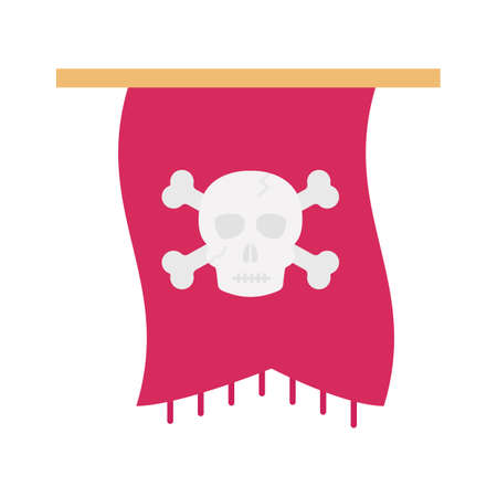 Halloween flag flat vector icon which can easily modify or editのイラスト素材