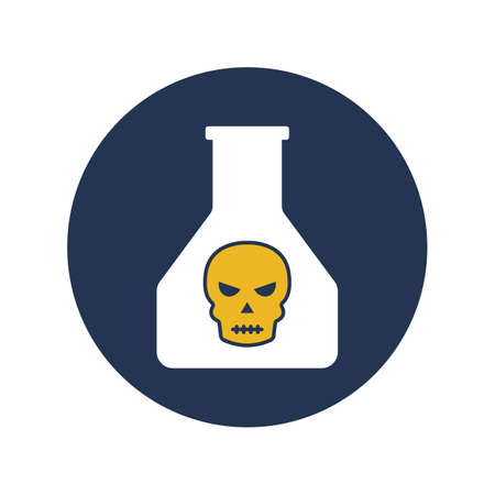 Dangerous poison flat vector icon which can easily modify or editのイラスト素材