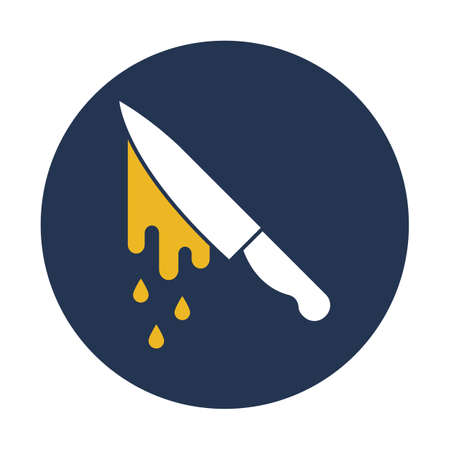 Killer knife flat vector icon which can easily modify or editのイラスト素材