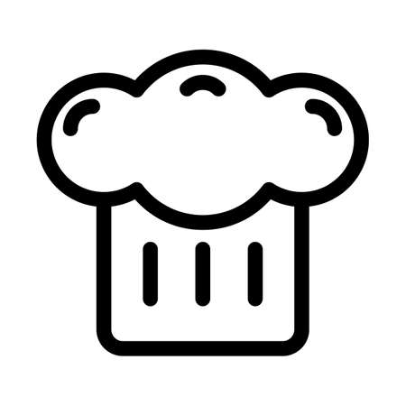 Chef hat line vector icon which can easily modify or editのイラスト素材