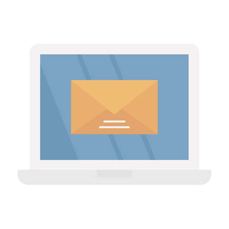 Laptop flat vector icon which can easily modify or editのイラスト素材
