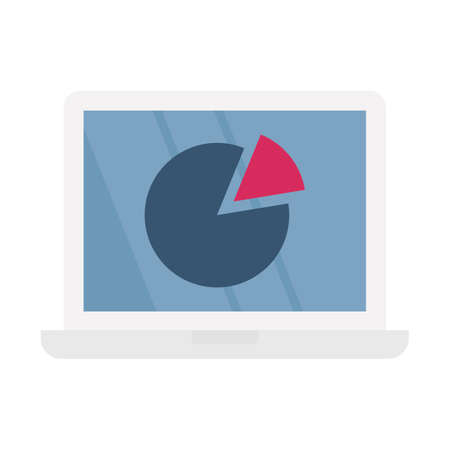 Laptop flat vector icon which can easily modify or editのイラスト素材