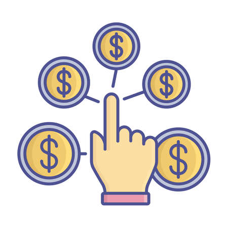 Money fill inside vector icon which can easily modify or editのイラスト素材
