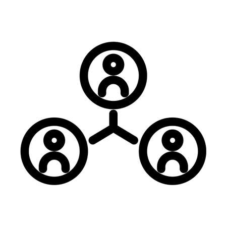 Collaboration line vector icon which can easily modify or editのイラスト素材