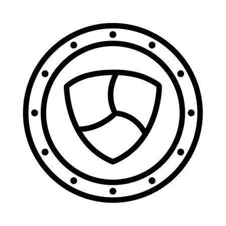 Nem, alternative currency, cryptocurrency, digital currency fully editable vector iconsのイラスト素材