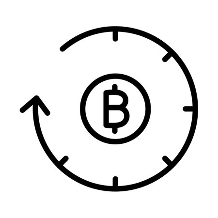 Bitcoin history Vector Iconのイラスト素材