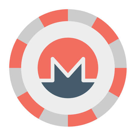 Monero, Alternative currency, cryptocurrency, digital currency fully editable vector icons