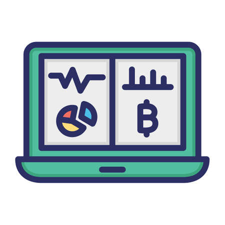 Laptop, Hash power, hashrate, hashrate calculation fully editable vector iconsのイラスト素材