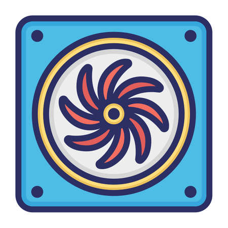 Bitcoin mining hardware, cryptocurrency mining, mining hardware, mining device  fully editable vector iconsのイラスト素材
