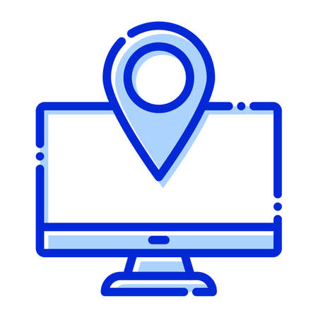 Online navigation,  map, navigation, location fully editable vector iconのイラスト素材