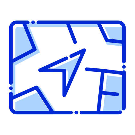 Navigation, map, Gps, direction fully editable vector iconのイラスト素材