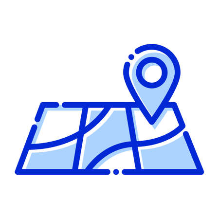 Map, location, direction, locators fully editable vector iconのイラスト素材