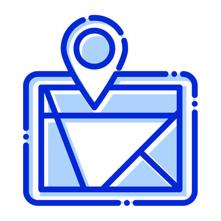 Gps, navigation, gps screen, monitor fully editable vector iconのイラスト素材