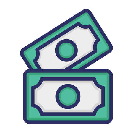 Cash, money, delivery, payment fully editable vector iconのイラスト素材