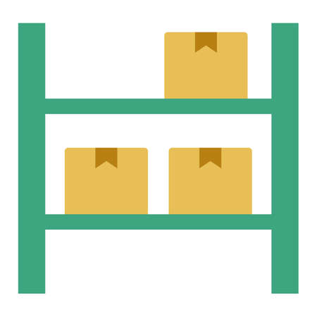 Boxes, storage, delivery, packages fully editable vector iconのイラスト素材