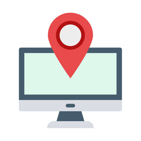 Online navigation,  map, navigation, location fully editable vector iconのイラスト素材