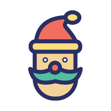 Christmas santa Isolated Vector icon that can be easily modified or editedのイラスト素材