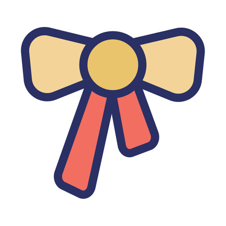Bow tie Isolated Vector icon that can be easily modified or editedのイラスト素材