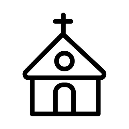 Christion worship house Isolated Vector icon that can be easily modified or editedのイラスト素材