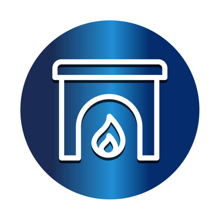 Home fireplace Isolated Vector icon that can be easily modified or editedのイラスト素材