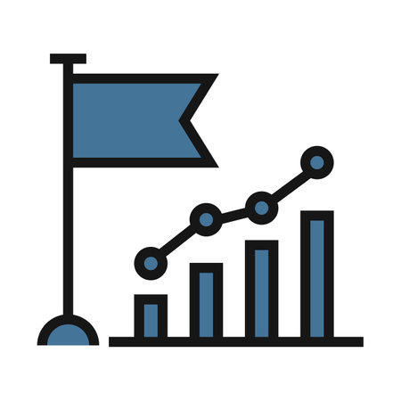 growth chart line isolated vector icon can be easily modified and editのイラスト素材