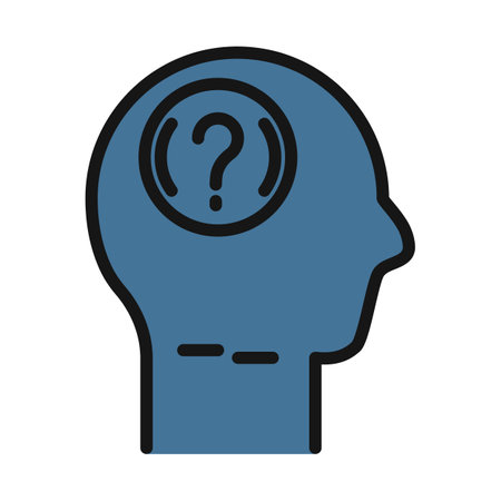 Question, mind line isolated vector icon can be easily modified and editのイラスト素材
