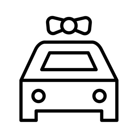 Wedding car Isolated Vector icon that can be easily modified or editedのイラスト素材