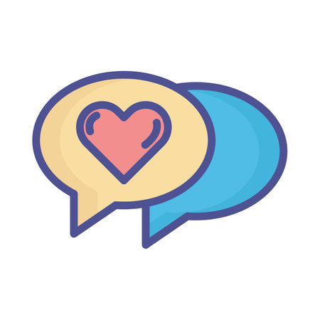 Loving chat Isolated Vector icon that can be easily modified or editedのイラスト素材