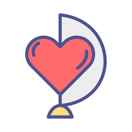 Globe with heart  Isolated Vector icon that can be easily modified or editedのイラスト素材