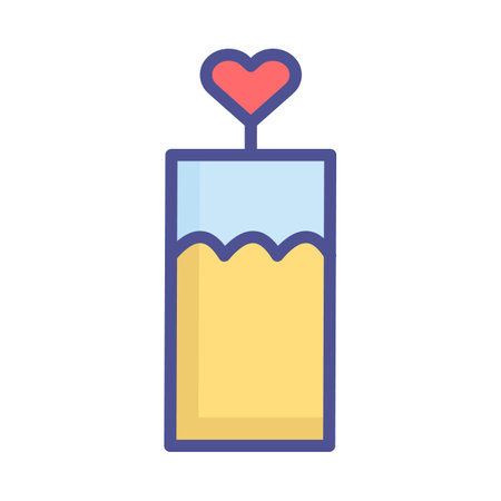 Burning candle Isolated Vector icon that can be easily modified or editedのイラスト素材