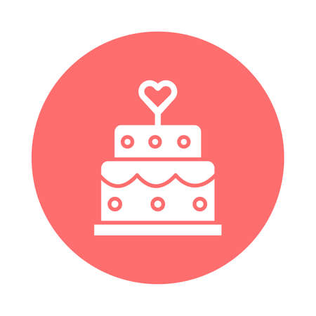 Wedding cake Isolated Vector icon that can be easily modified or edited