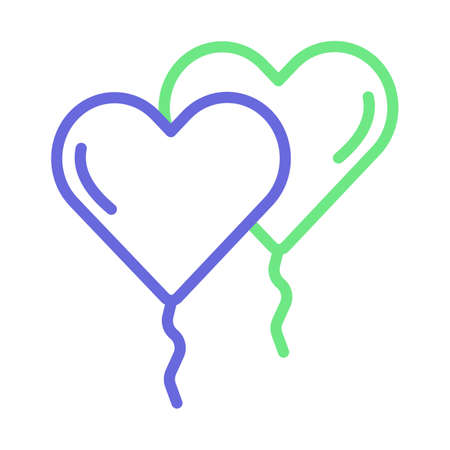 Heart balloon Isolated Vector icon that can be easily modified or editedのイラスト素材