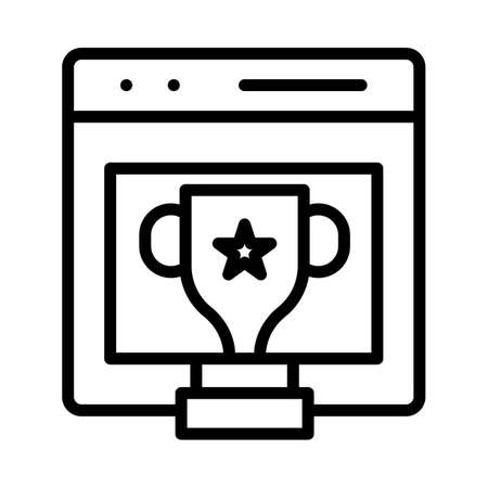 Award winning website Isolated Vector icon which can easily modify or editのイラスト素材