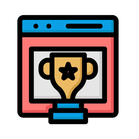Award winning website Isolated Vector icon which can easily modify or editのイラスト素材