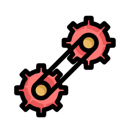 Cogwheels Isolated Vector icon which can easily modify or editのイラスト素材