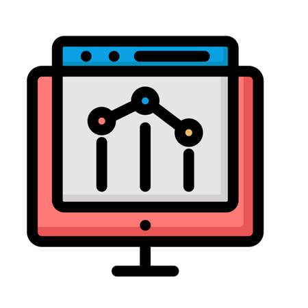 Bar chart Isolated Vector icon which can easily modify or editのイラスト素材