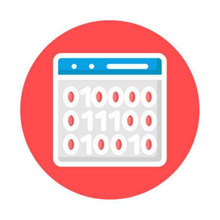 Binary interface Isolated Vector icon which can easily modify or editのイラスト素材