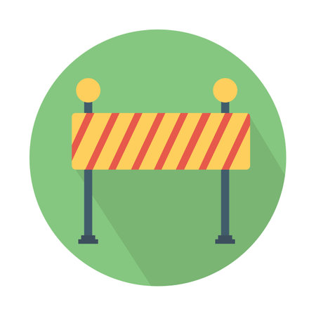 Barricade Color Vector Icon which can easily modify or editのイラスト素材