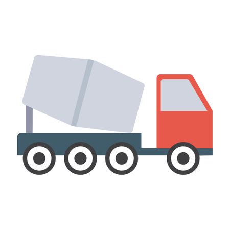 Cement mixer Color Vector Icon which can easily modify or editのイラスト素材