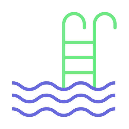 Pool stairs Isolated Vector icon which can easily modify or editのイラスト素材