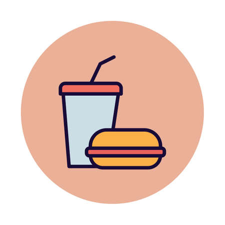 Burger Isolated Vector icon which can easily modify or editのイラスト素材
