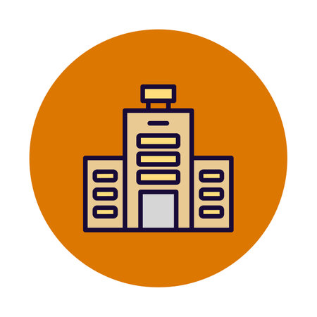 Building Isolated Vector icon which can easily modify or editのイラスト素材