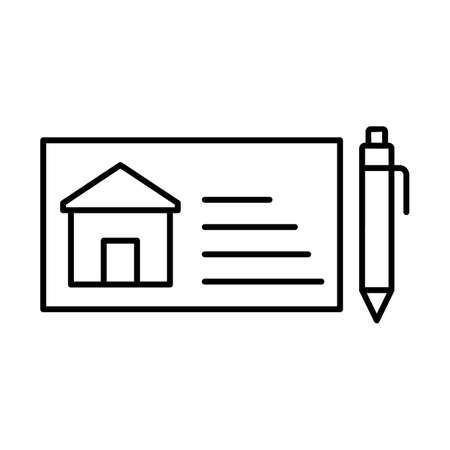 Home checque Isolated Vector icon which can easily modify or editのイラスト素材