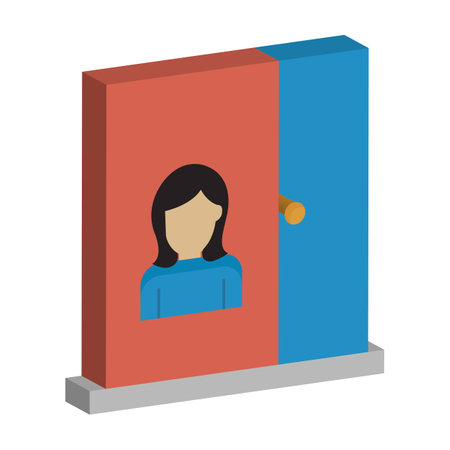 Elevator for female Isolated Vector iconのイラスト素材