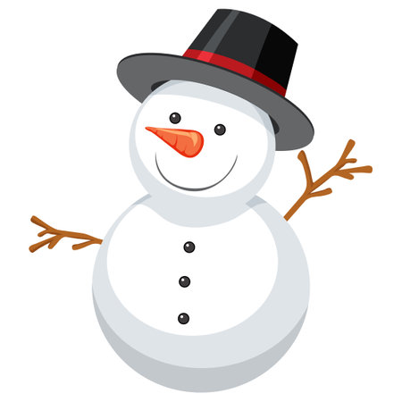 Snowman  which can easily edit or modifyのイラスト素材
