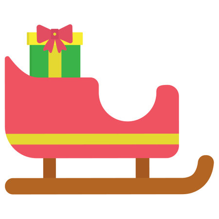 Sleigh  which can easily edit or modifyのイラスト素材