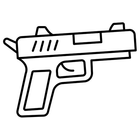 Gun  Which Can Easily Modify Or Editのイラスト素材