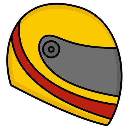 Helmet  Which Can Easily Modify Or Editのイラスト素材