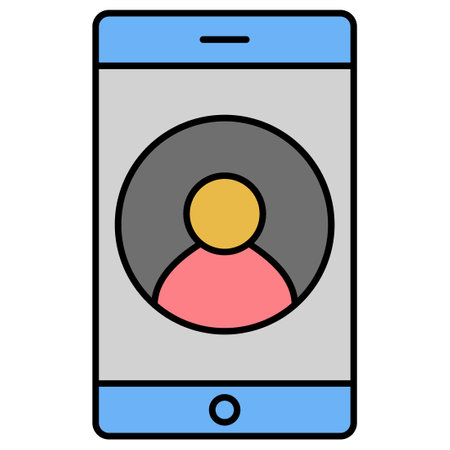 Mobile User  Which Can Easily Modify Or Editのイラスト素材