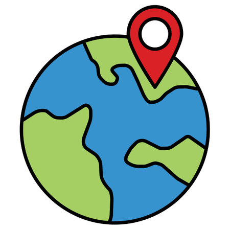 Global location Which Can Easily Modify Or Editのイラスト素材